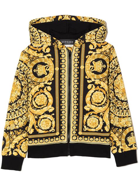 versace yellow hoodie|versace barocco hoodie.